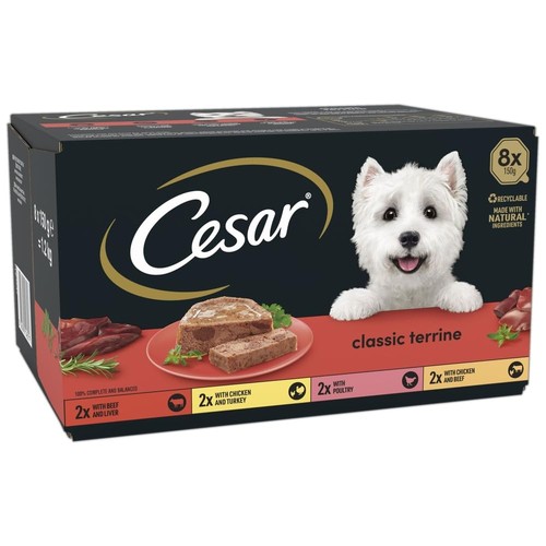 Cesar classicterrine dog - classicterrine, food